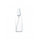 100 ml Şeffaf Plastik Şişe (PET) Beyaz Sprey Başlıklı (24 Ağız)