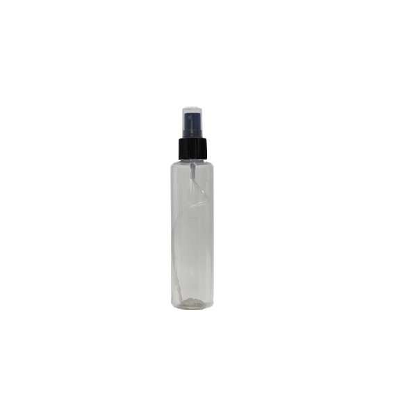 20 ml Şeffaf Plastik Şişe (PET) Siyah Sprey Başlıklı (18 Ağız)