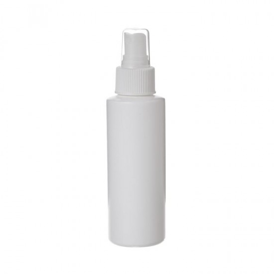 250 ml Beyaz Mat Plastik Şişe (PE) Beyaz Sprey Başlıklı (24 Ağız)