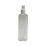 250ml Şeffaf Plastik Pet Şişe Beyaz Sprey Başlıklı