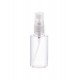 30 ml Şeffaf Plastik Şişe (PET) Beyaz Sprey Başlıklı (18 Ağız)