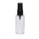 30 ml Şeffaf Plastik Şişe (PET) Siyah Sprey Başlıklı (18 Ağız)