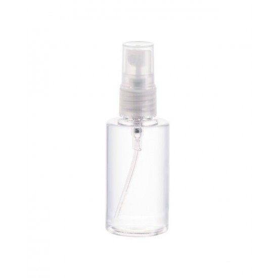 50ml Şeffaf Plastik Pet Şişe Beyaz Sprey Başlıklı
