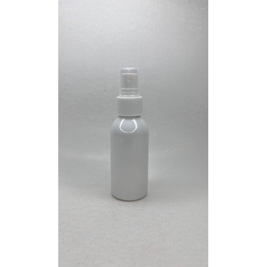 100 ml Beyaz Mat Plastik Şişe (PE) Beyaz Sprey Başlıklı (24 Ağız)