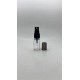 10 ml Şeffaf Plastik Şişe (PET) Siyah Sprey Başlıklı (18 Ağız)