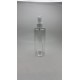 250ml Şeffaf Plastik Pet Şişe Beyaz Sprey Başlıklı