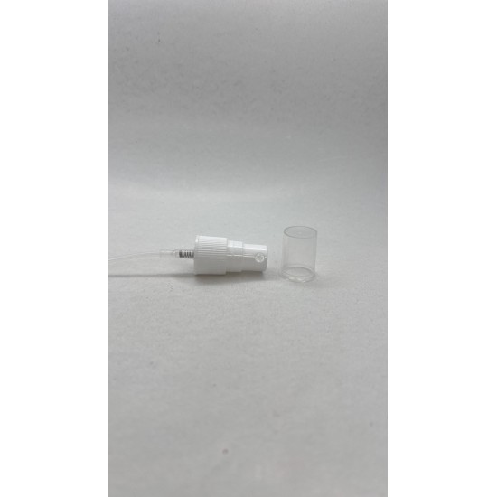 50 ml Şeffaf Plastik Şişe (PET) Beyaz Sprey Başlıklı (18 Ağız)