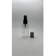 50 ml Şeffaf Plastik Şişe (PET) Siyah Sprey Başlıklı (18 Ağız)