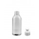 100 ml Şeffaf Plastik Şişe (PET) Beyaz Puspul Kapaklı (24 Ağız)