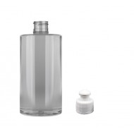 250 ml Şeffaf Plastik Şişe (PET) Beyaz Push-Pull Kapaklı (24 Ağız)