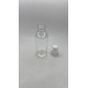 100 ml Şeffaf Plastik Şişe (PET) Beyaz Puspul Kapaklı (24 Ağız)