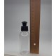 100 ml Şeffaf Plastik Şişe (PET) Siyah Puspul Kapaklı (24 Ağız)
