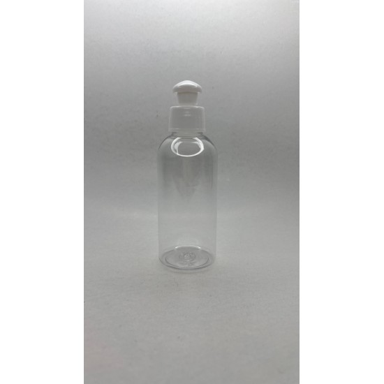 150 ml Şeffaf Plastik Şişe (PET) Beyaz Puspul Kapaklı (24 Ağız)