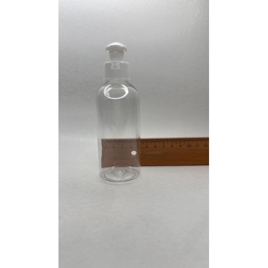 150 ml Şeffaf Plastik Şişe (PET) Beyaz Puspul Kapaklı (24 Ağız)