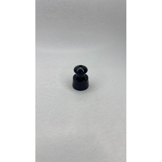150 ml Şeffaf Plastik Şişe (PET) Siyah Puspul Kapaklı (24 Ağız)