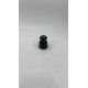 150 ml Şeffaf Plastik Şişe (PET) Siyah Puspul Kapaklı (24 Ağız)