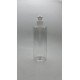 250 ml Şeffaf Plastik Şişe (PET) Beyaz Push-Pull Kapaklı (24 Ağız)