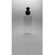 250 ml Şeffaf Plastik Şişe (PET) Siyah Push-Pull Kapaklı (24 Ağız)