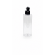 250 ml Şeffaf Plastik Şişe (PET) Siyah Push-Pull Kapaklı (24 Ağız)