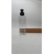 250 ml Şeffaf Plastik Şişe (PET) Siyah Push-Pull Kapaklı (24 Ağız)