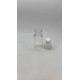 30 ml Şeffaf Plastik Şişe (PET) Beyaz Push-Pull Kapaklı (24 Ağız)