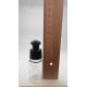 30 ml Şeffaf Plastik Şişe (PET) Siyah Push-Pull Kapaklı (24 Ağız)