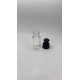 30 ml Şeffaf Plastik Şişe (PET) Siyah Push-Pull Kapaklı (24 Ağız)