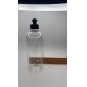 500 ml Şeffaf Plastik Şişe (PET) Siyah Push-Pull Kapaklı (28 Ağız)