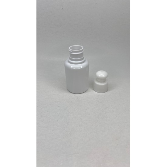 60 ml Beyaz Plastik Şişe (PET) Beyaz Push-Pull Kapaklı (24 Ağız)