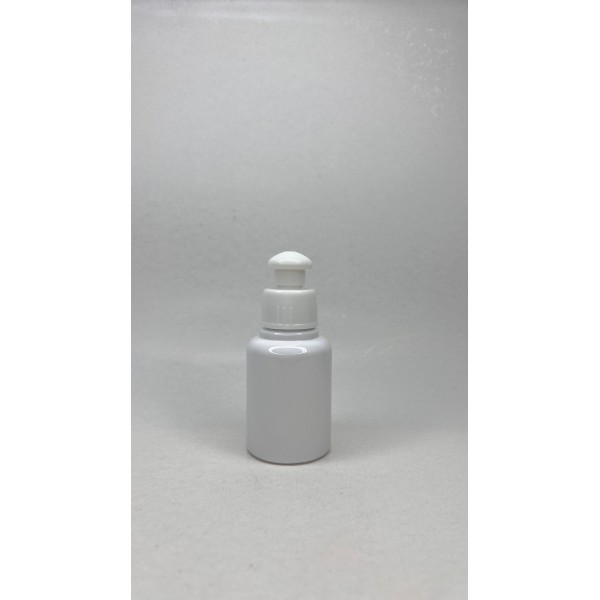 60 ml Beyaz Plastik Şişe (PET) Beyaz Push-Pull Kapaklı (24 Ağız)