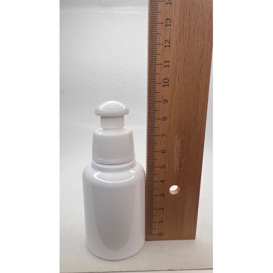 60 ml Beyaz Plastik Şişe (PET) Beyaz Push-Pull Kapaklı (24 Ağız)