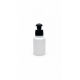 60 ml Beyaz Plastik Şişe (PET) Siyah Push-Pull Kapaklı (24 Ağız)