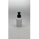 60 ml Beyaz Plastik Şişe (PET) Siyah Push-Pull Kapaklı (24 Ağız)