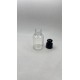 60 ml Şeffaf Plastik Şişe (PET) Siyah Push-Pull Kapaklı (24 Ağız)