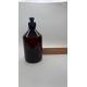 500 ml Kahverengi PET Şişe | Siyah Push-Pull Kapaklı (28 mm)