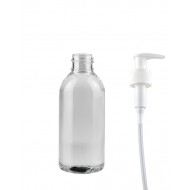 150 ml Şeffaf Plastik Şişe (PET) Beyaz Sıvı Sabun Pompalı (24 Ağız)