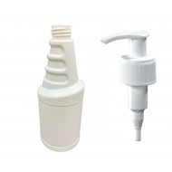 500 ml Beyaz Plastik Şişe (PE) Beyaz Sıvı Sabun Pompalı (28 Ağız) - Vosvos Model