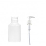 60 ml Beyaz Plastik Şişe (PET) Beyaz Sıvı Sabun Pompalı (24 Ağız)
