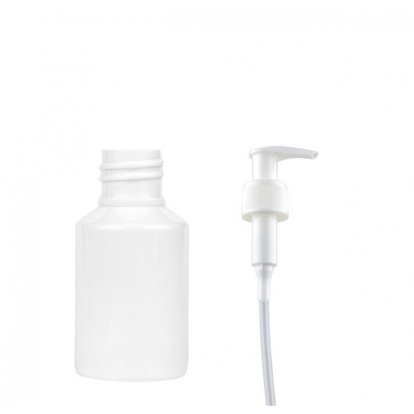 60 ml Beyaz Plastik Şişe (PET) Beyaz Sıvı Sabun Pompalı (24 Ağız)