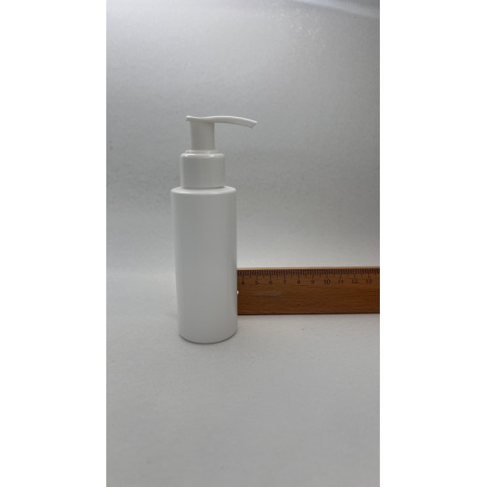 100 ml Beyaz Mat Plastik Şişe (PE) Beyaz Sıvı Sabun Pompalı (24 Ağız)