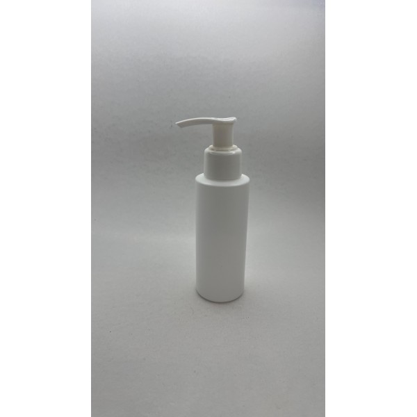 100 ml Beyaz Mat Plastik Şişe (PE) Beyaz Sıvı Sabun Pompalı (24 Ağız)