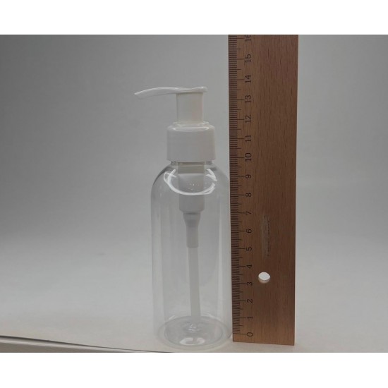 150 ml Şeffaf Plastik Şişe (PET) Beyaz Sıvı Sabun Pompalı (24 Ağız)