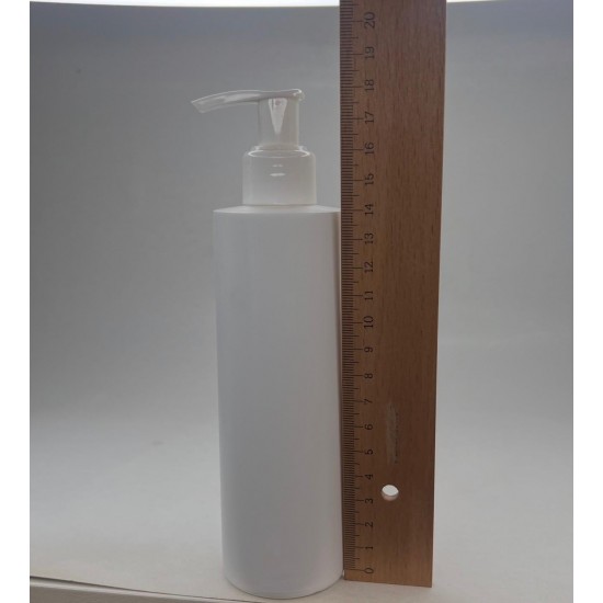 250 ml Beyaz Mat Plastik Şişe (PE) Beyaz Sıvı Sabun Pompalı (24 Ağız)