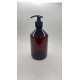 500 ml Kahverengi Plastik Şişe (PET) Siyah Sıvı Sabun Pompalı (28 Ağız)