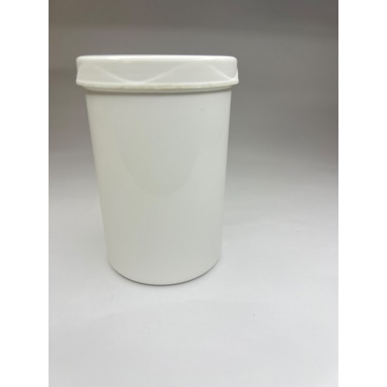140 ml Beyaz Plastik Pomat Kutusu Vidalı Kapaklı
