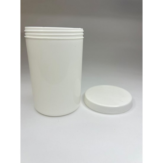 140 ml Beyaz Plastik Pomat Kutusu Vidalı Kapaklı