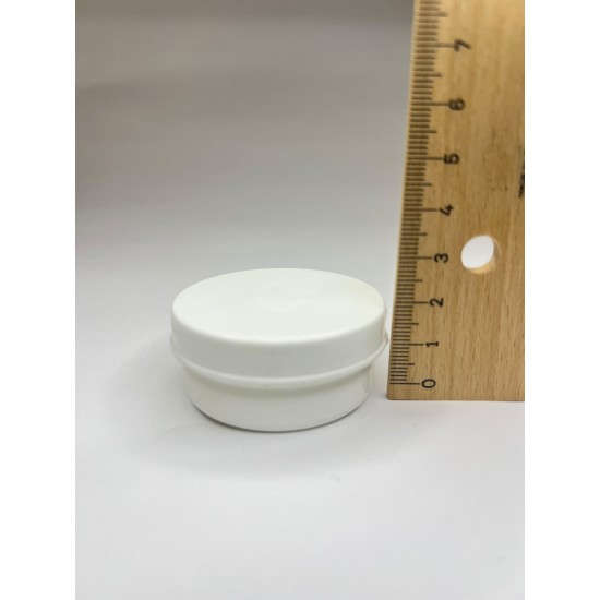 20 ml Beyaz Plastik Pomat Kutusu Vidalı Kapaklı