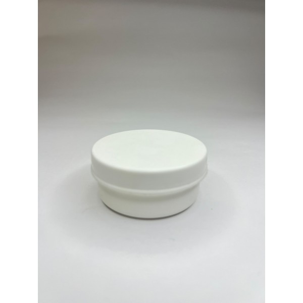 20 ml Beyaz Plastik Pomat Kutusu Vidalı Kapaklı