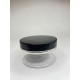 100 ml Akrilik Şeffaf Plastik Kozmetik Krem Kavanozu Siyah Kapaklı