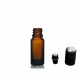 20 ml Kahverengi (Amber) Cam Şişe Siyah Rollon Başlıklı